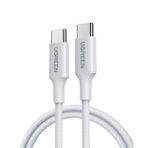 Ugreen Usb-C 60W 3A Qc Pd Örgülü Hızlı Şarj Kablosu, 1 Metre, Beyaz, 35218