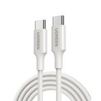 UGREEN USB-C 60W 3A QC PD Örgülü Hızlı Şarj Kablosu, 2 Metre, Beyaz, 35254