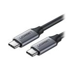 UGREEN USB-C 60W Thunderbolt USB3.1 GEN1 3A QC PD Hızlı Şarj Kablosu, 1.5m - Siyah