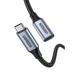 Ugreen Usb-C Erkek - Dişi Gen2 5A Örgülü Kablo 0.5 M, Siyah, 80810