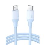 UGREEN USB-C Lightning Kablo Mavi 1 m MFi Test Edilmiş Power Delivery Tip C Lightning Şarj Kablosu Silikon Jel iPhone 13 iPhone SE 3 iPhone 12 iPhone 11 iPad 2021 AirPods Pro AirPods Max ile Uyumlu