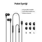 Ugreen Usb-C Mikrofonlu Kablolu Siyah Kulak İçi Kulaklık