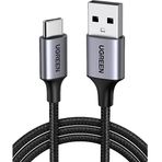 Ugreen Usb-C to Usb-A 3A QC Örgülü Hızlı Şarj Kablosu 1 Metre Siyah 60126