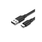 Ugreen USB-C - USB-A 3A QC Hızlı Şarj Kablosu, 1.5 m, Siyah, 60117