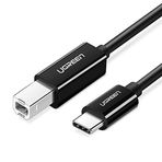 Ugreen USB Type-C To USB 2 mt Siyah B Yazıcı Kablosu