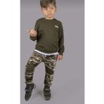 Uğur bebe Erkek Çocuk Kamuflaj Asker Sweatshirt Eşofman Takımı Alt Üst Takım-haki Yeşil(1BEDEN BÜYÜK ALINIZ)