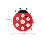 Uğur Böceği Temalı Duvar Saati-Yapıştırmalı Sticker