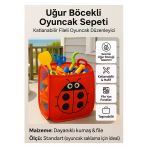 Uğur Böcekli Oyuncak Sepeti – Katlanabilir Fileli Oyuncak Düzenleyici