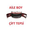 Uğur Çift Tepsili Aile Boyu Yuvarlak Emaye Davul Fırın