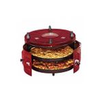 Uğur Çift Tepsili Tepsili Yuvarlak Davul Fırın Kırmızı