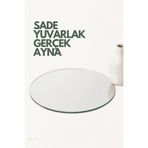 UĞUR MOBİLYA Gerçek Gümüş Kaplama Yuvarlak Cam Ayna , 3 mm Kalınlığında (10 cm çapından 50 cm çap seçeneklerine kadar )