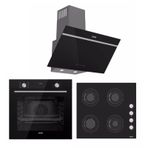 Uğur UAO 6040W0 SCY CSR1 - UAD 6011 SA3DHD - UAF 6011D SCPET Siyah 3'lü Ankastre Set