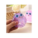 UĞURDAN Simli Baykuş Sukuşi Oyuncak Yumuşak Sıkma Oyuncağı Squishy Stres Giderici Tekli