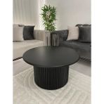 Uğurlu Baylar Yuvarlak Orta Sehpa - siyah - 90 cm