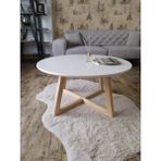 Uğurlubaylar Yuvarlak Orta Sehpa - şeffaf vernik - 90 cm