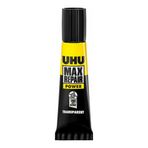 UHU Max Repair Power Yapıştırıcı - Şeffaf, 7,9 g, Çok Amaçlı Güçlü ve Esnek Tutuş, İç ve Dış Mekan Kullanımı, Boşluk Doldurma, Su Geçirmez, Bulaşık Makinesinde Yıkanabilir, Sıcaklığa ve UV Dayanımına