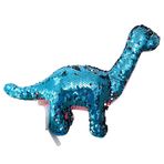 UIKEEYUIS Otantik Dinozor Oyuncaklar Premium Peluş Payetler Duyusal Oyun Çok Fonksiyonlu PP Payetler Dinozor Oyuncaklar Payet Dinozor Oyuncak, masmavi yeşil küçük