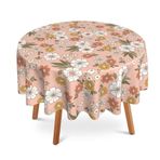 UIUPRO 70'ler Retro Groovy Yuvarlak Masa Örtüsü 152,4 cm, Boho Çiçek Daire Masa Örtüsü Polyester Su Geçirmez Leke Kırışmaz Masa Örtüsü Ev Mutfak Yemek Partisi Pinik Veranda Dış Mekan Dekoru için