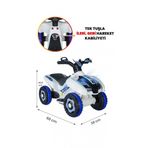 Uj Toys Müzikli Ve Led Işıklı Ranger Akülü Atv 6V-Beyaz Polis