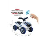 Uj Toys Uzaktan Kumandalı Akülü Atv 6V Ranger-Beyaz Polis