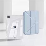 UK Apple iPad 7/8/9 Nesil Uyumlu Uyku Modu Kalemlik Bölmeli 3 Katlamalı Kılıf - Turkuaz