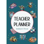 UK Teacher Planner: Undated Lesson Plan Diary | A4 (210 x 297 mm) | Weekly & Monthly Agenda | 6 Subjects/Periods, Days Horizontally Across the Top | For Primary/Secondary School & Homeschooling