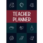 UK Teacher Planner: Undated Lesson Planning Diary | A4 (210 x 297 mm) | Weekly & Monthly Agenda | 7 Subjects/Periods, Days Horizontally Across the Top | For Primary/Secondary School & Homeschooling