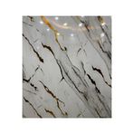 UKAB DEKOR (30x60 cm 0,18 m) Kendinden Yapışkanlı Gold Mermer Desenli Köpük PVC Duvar Paneli Banyo Altın Sarısı 30 x 60