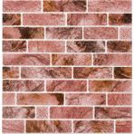 Ukab Dekor 70X35 cm Kendinden Yapışkanlı 3D Kabartmalı Kırmızı Tuğla Desen Dekoratif Duvar Kaplama Paneli Salon Mutfak Wc - 70 x 35