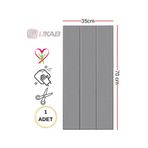 UKAB DEKOR 70x35 cm Kendinden Yapışkanlı Gri Lambri Esnek Köpük Dekoratif Duvar Paneli (1 Adet – 0,245 m²) Gri 70 x 35