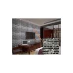 UKAB DEKOR 70x70 Cm Kendinden Yapışkanlı Alacalı Gri Embos Desen Esnek Köpük Duvar Paneli (1 ADET 0,49M²) Siyah-Beyaz 70 x 70
