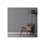 UKAB DEKOR 70x70 cm Kendinden Yapışkanlı Gri Lambri Görünümlü Esnek Köpük Duvar Paneli (1 Adet 0,49m²) Gri 70 x 70
