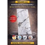 UKAB DEKOR Kendinden Yapışkanlı 60x30 Cm Dekoratif Esnek Köpük Pvc Beyaz Duvar Paneli Banyo Wc Mutfak 60044