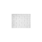 UKAB DEKOR Kendinden Yapışkanlı Beyaz Esnek Köpük Tuğla Desen Duvar Paneli 50x50 cm (0,25 m²) Beyaz 50 x 50