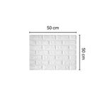 UKAB DEKOR Kendinden Yapışkanlı Beyaz Esnek Köpük Tuğla Desen Duvar Paneli 50x50 cm (0,25 m²)