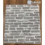 Ukab Dekor Kendinden Yapışkanlı Gri Tuğla Desen Köpük Duvar Kağıdı Paneli Mutfak Salon Dekoratif Z78 - 70 x 77