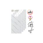 UKAB DEKOR Kendinden Yapışkanlı Mermer Seramik Desenli Köpük PVC Duvar Paneli (30x60 cm - 4 Adet - 0.72 m²6013) Beyaz 30 x 60