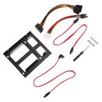 UKCOCO 1 Takım sabit disk braketi ssd harddisk ssd disk dahili sürücü yuvası harici sabit disk SSD sabit sürücü adaptörü sabit sürücü montaj braketi bilgisayar parçası Metal Black