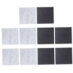 UKCOCO 10 Parça Mermer Zemin Çıkartmaları Banyo Fayansı Ters Sıçrama Çıkartması Metro Kiremit Backsplash Ev Banyo Duvar Çıkartması Beyaz Meydan Evcil Hayvan 3 Boyutlu Duvar Çıkartmaları