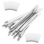 UKCOCO 100 Adet Paslanmaz Çelik Kablo Bağı Teksas Çit Tamircisi Zip Bağları Metal Fermuarlar Bağları Paslanmaz Çelik Kablo Bağları Egzoz Sarma Zip Kablo Kesiciler Metal Teller Deniz
