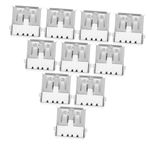 UKCOCO 100 Fiş Kartı Iç Mekan Usb Bağlantı Noktaları Usb Jakı Konektörü Usb Jak Soketi Değiştirilebilir Usb Dişi Soketler Usb Yedek Adaptör Usb Soketi Dişi Silver Çinko Alaşım
