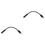 UKCOCO 2 Adet Adaptör Kablosu C Tipi Kulaklık Adaptörü Kulaklık Jakı Adaptörü Tip-c Ila 3,5 Mm Adaptör Tip-c Ila 3,5 Mm Dönüştürücü Kulaklık Adaptörü 2' 1 Arada Naylon Örgü Type