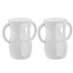 UKCOCO 2 Adet Silikon Biberon Kılıfı: Saplı 240 ml Silikon Biberon Kılıfı - ile Uyumlu Bebek Besleme Cam Koruyucu Kılıflar