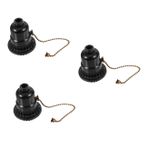 UKCOCO 3 Parça masa lambası armatürleri LED gece lambası LED ampul sadece lamba tabanı led ışık led light şarjlı aplik duvar lambası lamba soketi ile zincir çekmeli lamba soketi bakalit