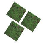 UKCOCO 3 Parça Simülasyon Yosun Çim Çizim Sabitleyici Açık Slaytlar Kadın Broşları Yarı Şeffaf Gazlı Bez Perdeler Kapalı Çim Kanvas Ayakkabı Sabitleyici Işaret Maskesi Kilim Plastik Green