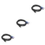 UKCOCO 3 Parça Ve Kablo Kordona Erkek - 15 Erkek Konektöre Adaptöre Video Adaptörüne Bağlantı Noktası Jak Adaptörü Körilere Kabloya Dönüştürücü Bölmek Vga Kablosuna Bağlayıcı