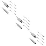 UKCOCO 3 Set Type-c Adaptör Kablosu Evrensel Usb-cden 3 5 Mm Kulaklık Adaptörü Ses Dönüştürücü Kablo Kontrolü 4 Adet*3