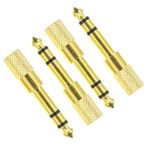UKCOCO 4 Adet Adaptörü Kulaklık Jak Adaptörü 6,5 Mm Ila 3,5 Mm Adaptör Dayanıklı Adaptör Hoparlör Dönüştürücü Dönüştürme Konektörü Kulaklık Adaptörü Mikrofon Çinko Alaşım