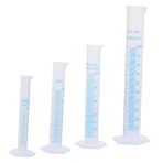 UKCOCO 4 Adet Deney Ölçüm Silindiri Test Tüpü Şişesi Mililitre Ölçü Kabı Ölçüm Tüpü Plastik Dereceli Silindir Sıvı Laboratuvar Tüpleri Deney Karıştırma Silindiri Matara Bardak Çocuk