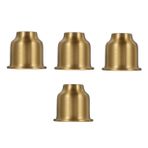 UKCOCO 4 Adet Pirinç Lamba Kabı Metal Mumluk Pirinç Mum Tabağı Pencereler Için Elektrikli Mumlar Pirinç Mum Bardak Pirinç Mumluk Mumluk Metal Dekoratif Mum Tutacağı Golden